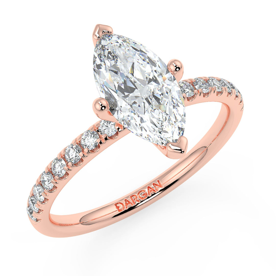 Marquise-Cut Solitaire Diamond Ring