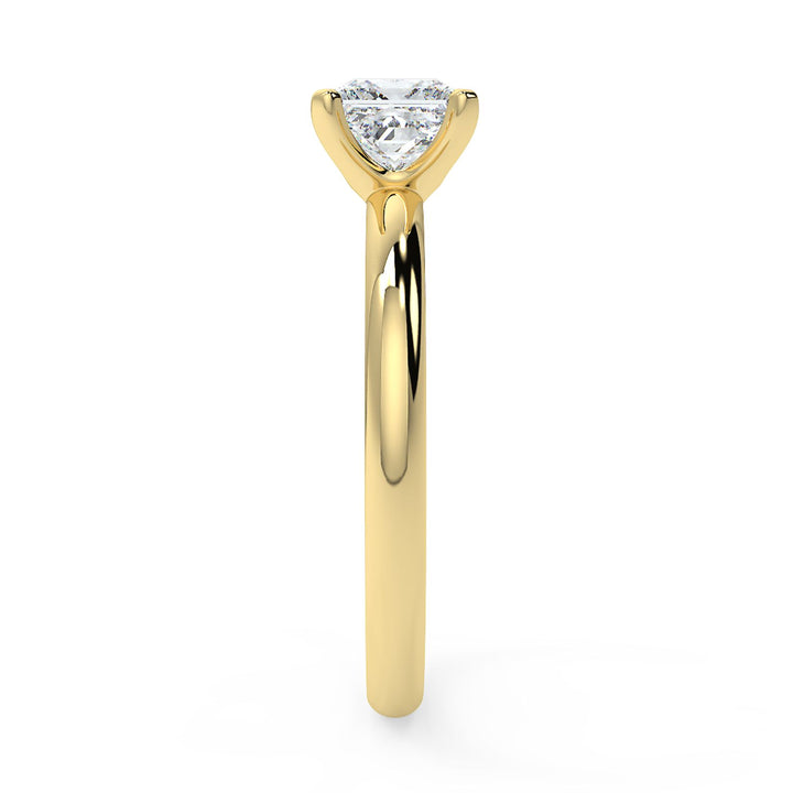 Princess-Cut Solitaire Diamond Ring