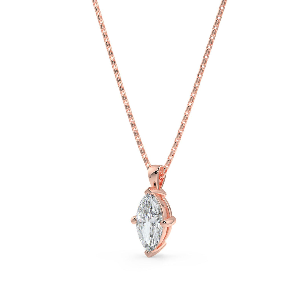 Marquise Cut Diamond Pendant Necklace