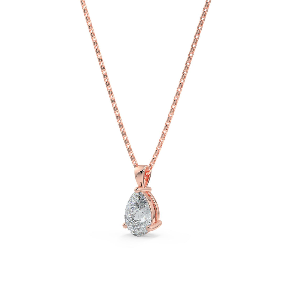 Pear Cut Diamond Pendant Necklace