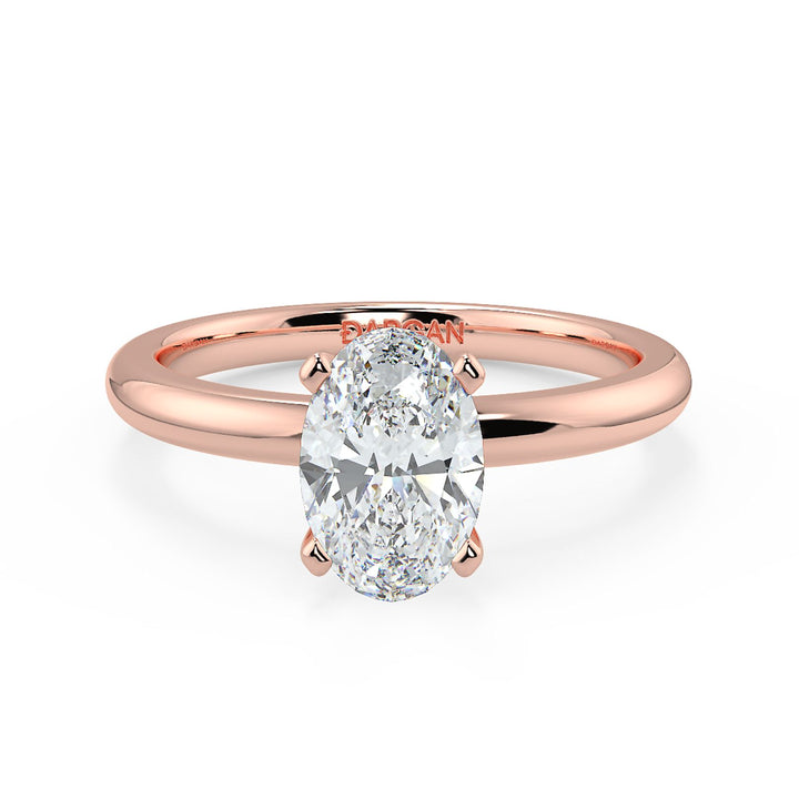 Oval-Cut Solitaire Diamond Ring