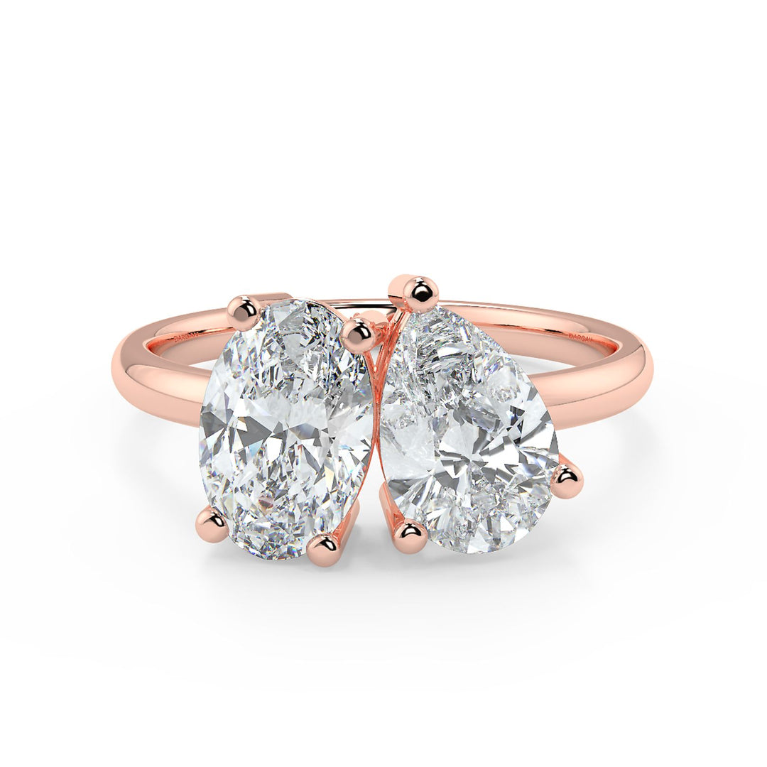 Oval & Pear Diamond Ring