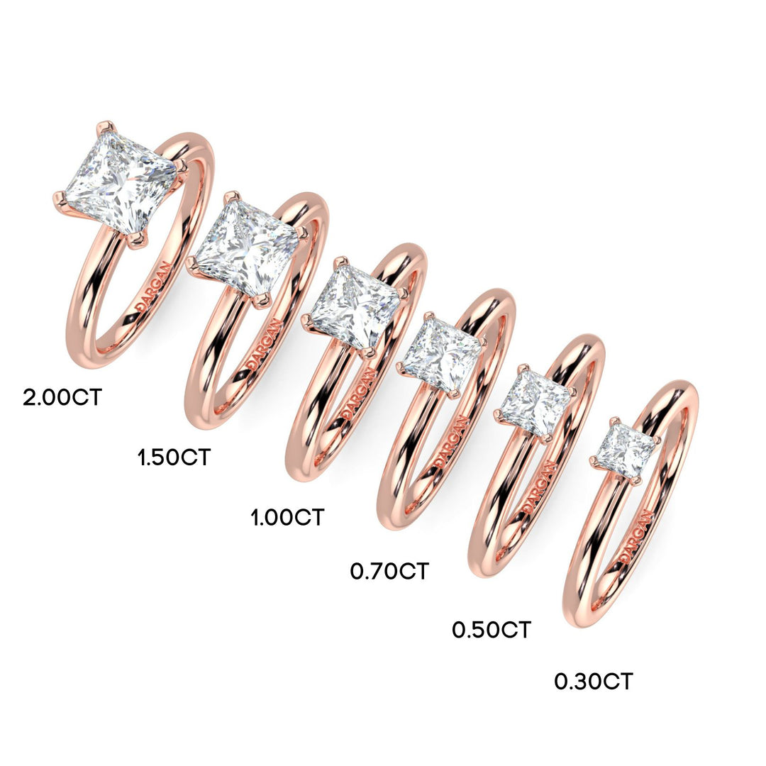 Princess-Cut Solitaire Diamond Ring