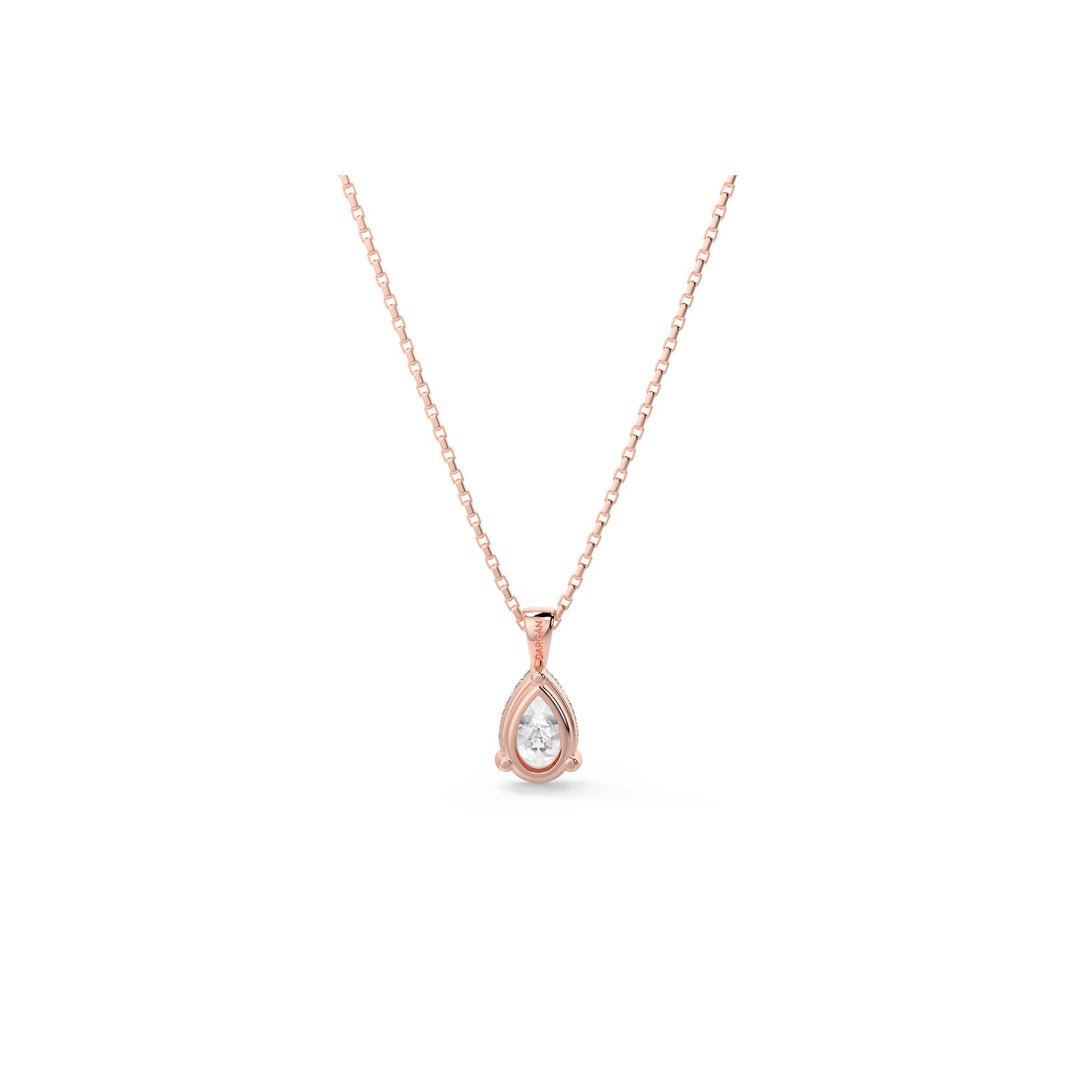 Pear Cut Diamond Pendant Necklace