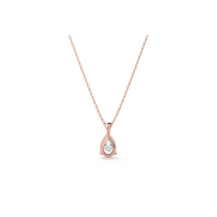 Pear Cut Diamond Pendant Necklace