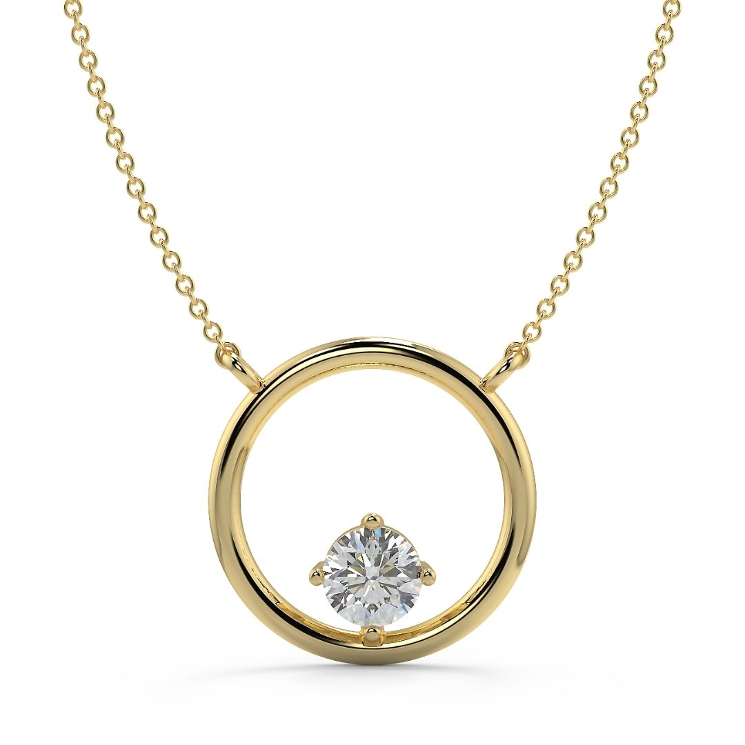 Circle Lab-Grown Diamond Pendant