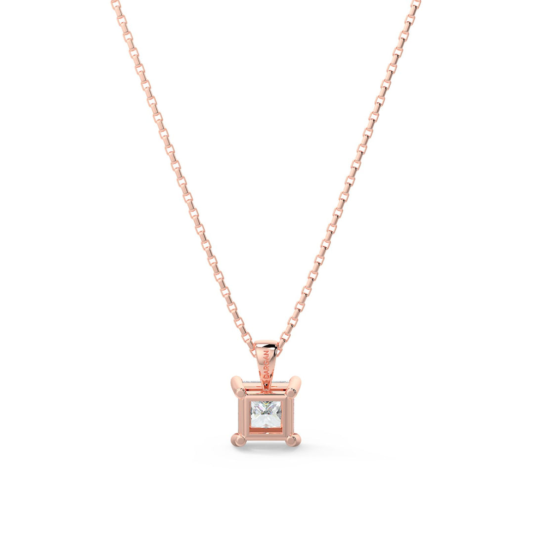 Princess Cut Diamond Pendant Necklace