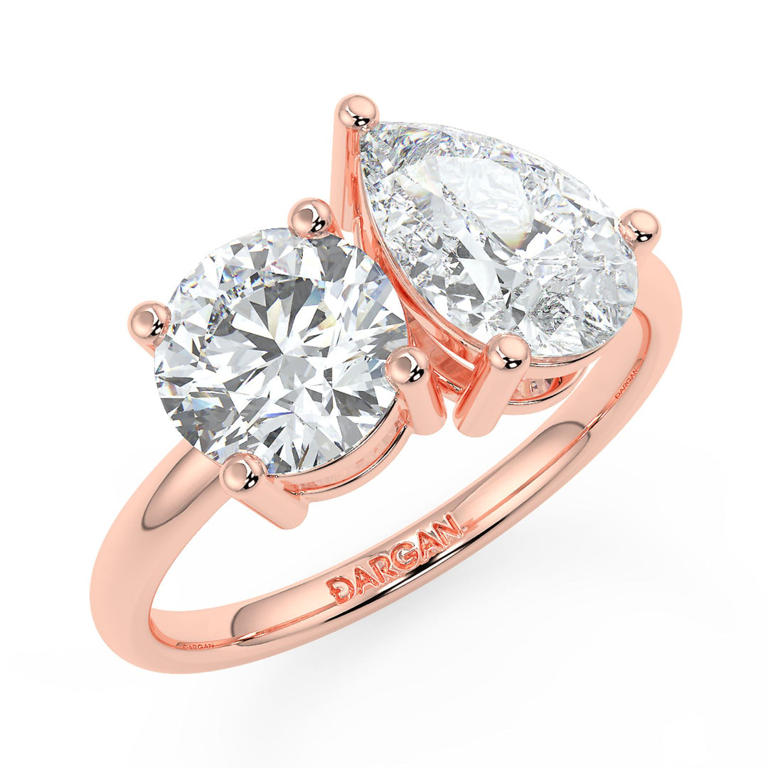 Round & Pear Diamond Ring