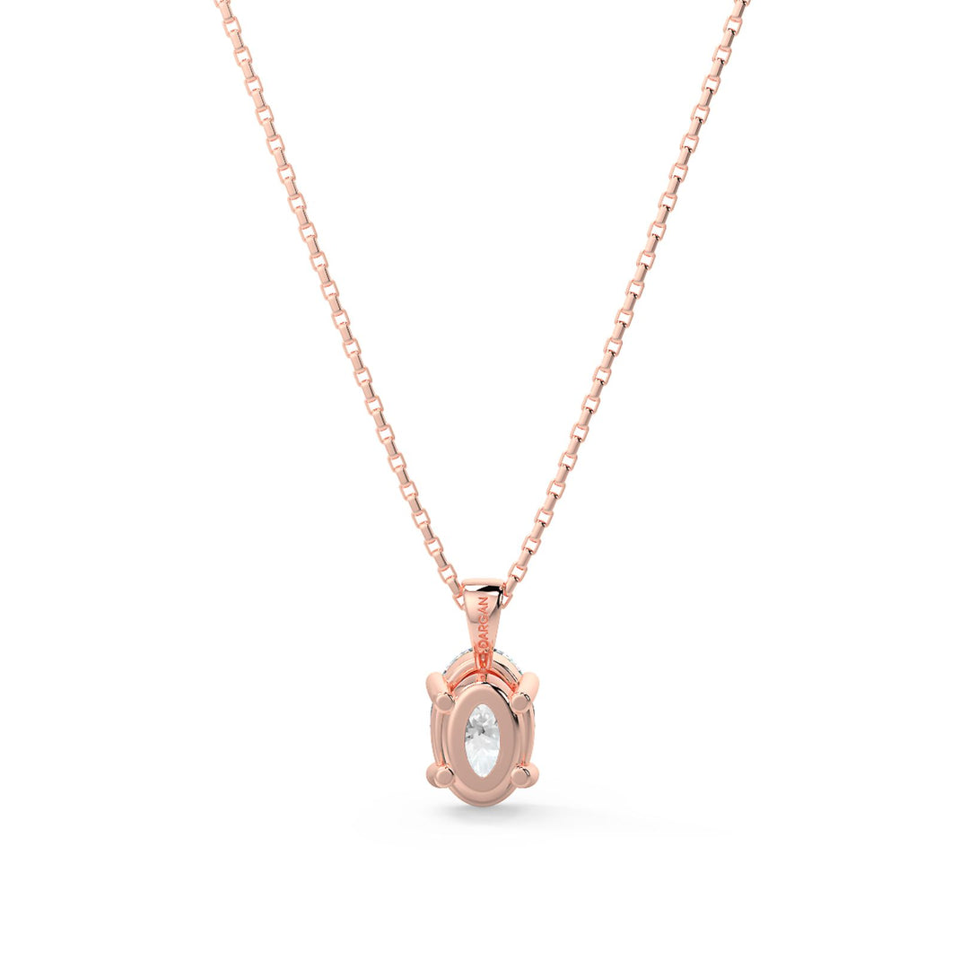 Oval Cut Diamond Pendant Necklace