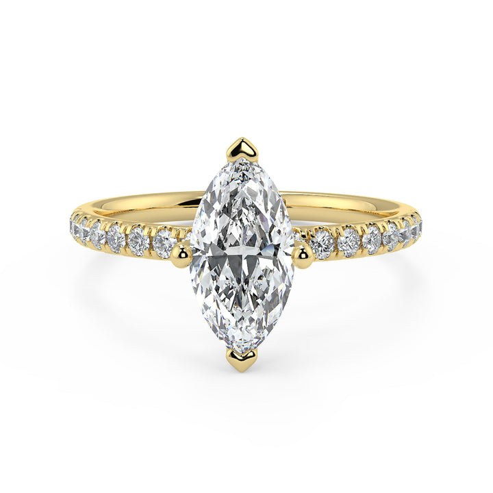 Marquise-Cut Solitaire Diamond Ring