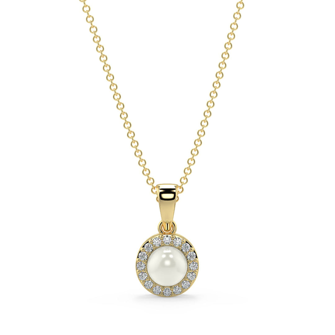 Elegant Pearl Halo Pendant