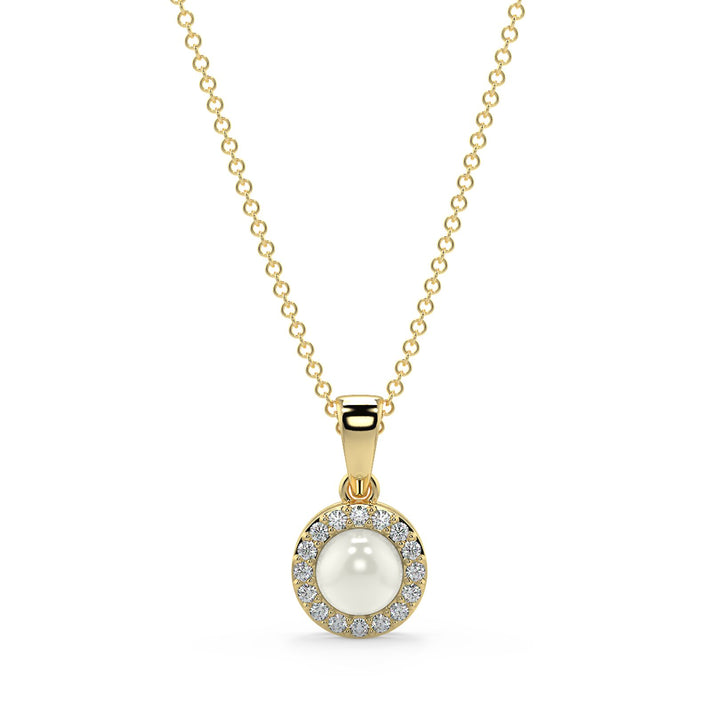 Elegant Pearl Halo Pendant