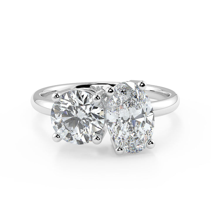 Round & Oval Diamond Ring