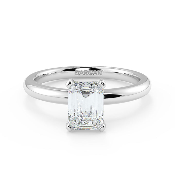 Emerald-Cut Solitaire Diamond Ring