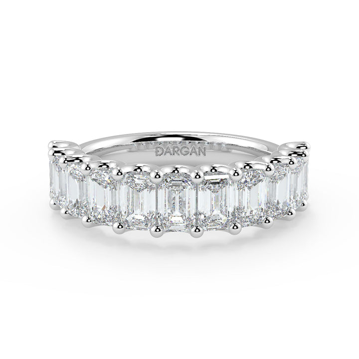 20 Pointer Emerald Cut Diamond Eternity Band