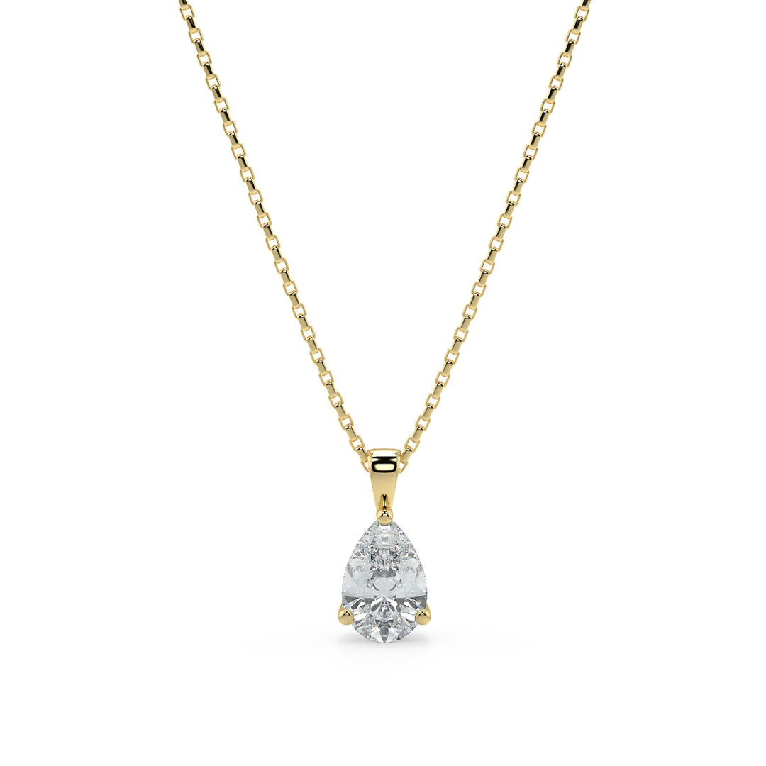 Pear Cut Diamond Pendant Necklace