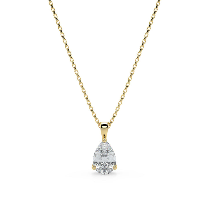 Pear Cut Diamond Pendant Necklace