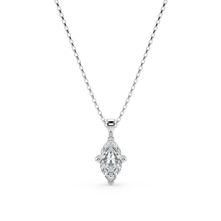 Marquise Cut Diamond Pendant Necklace