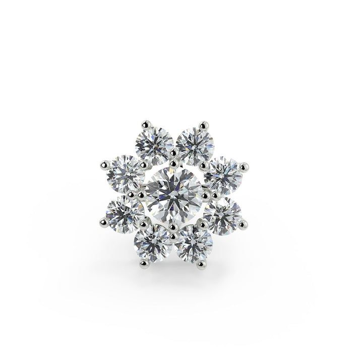 Brilliant Cluster Lab-Grown Diamond Stud Earrings