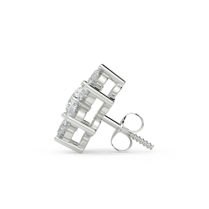 Brilliant Cluster Lab-Grown Diamond Stud Earrings