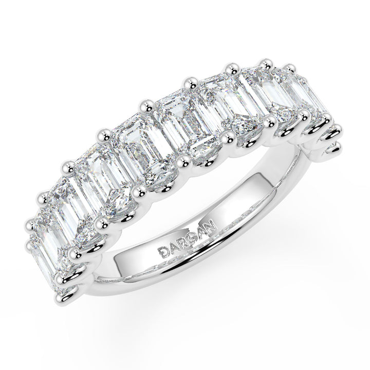 20 Pointer Emerald Cut Diamond Eternity Band