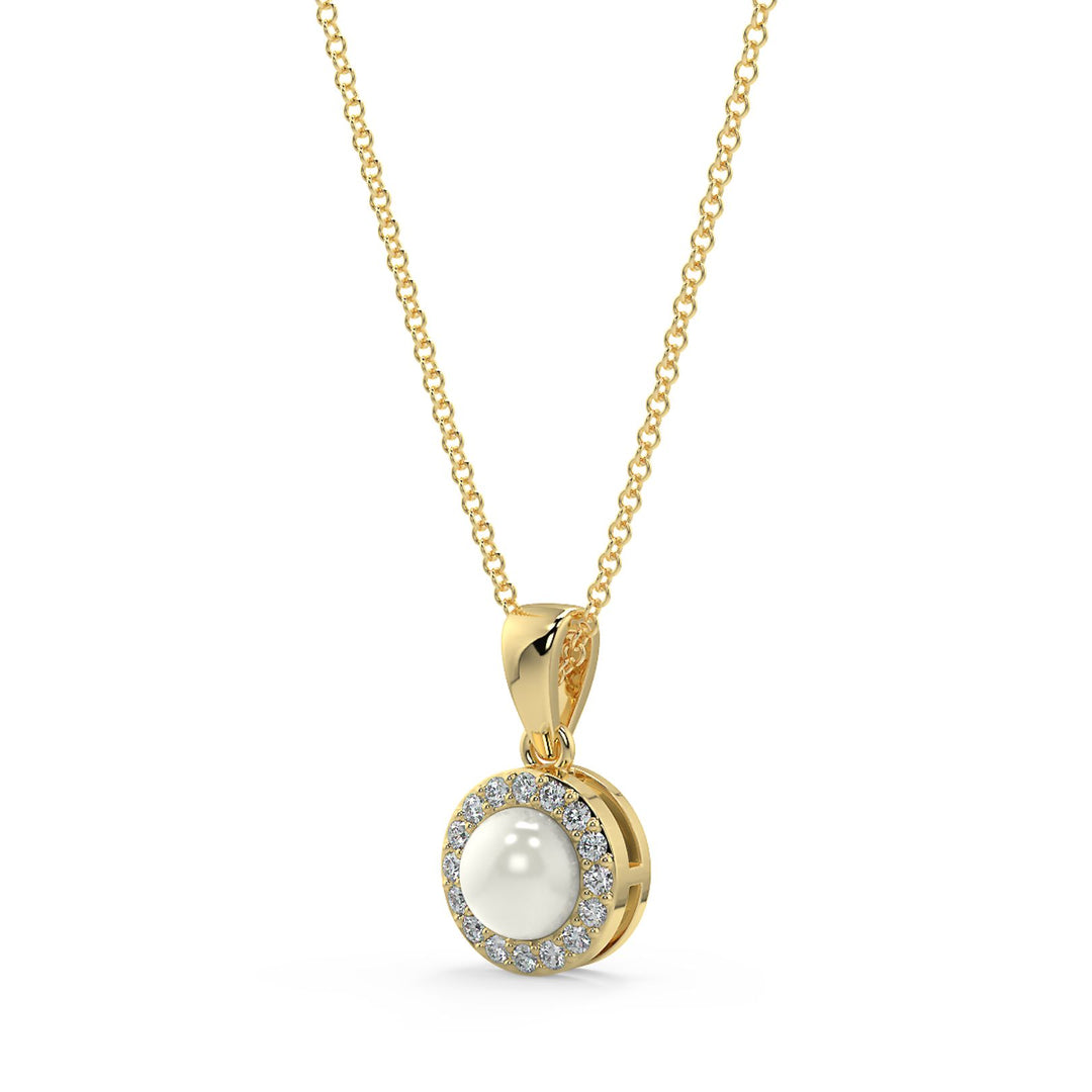 Elegant Pearl Halo Pendant