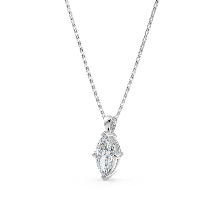 Marquise Cut Diamond Pendant Necklace