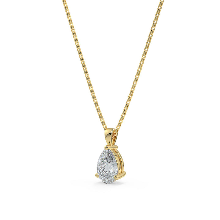 Pear Cut Diamond Pendant Necklace