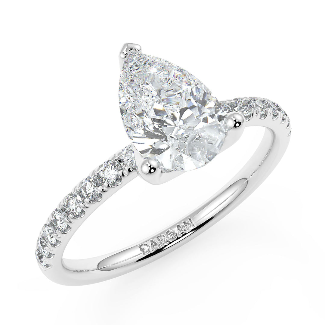 Pear-Cut Solitaire Diamond Ring