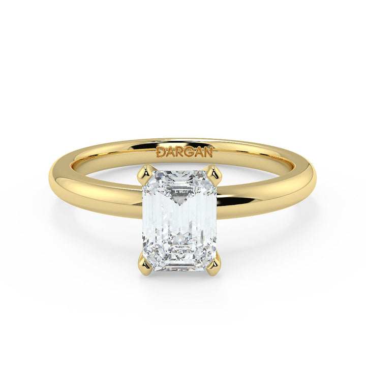 Emerald-Cut Solitaire Diamond Ring