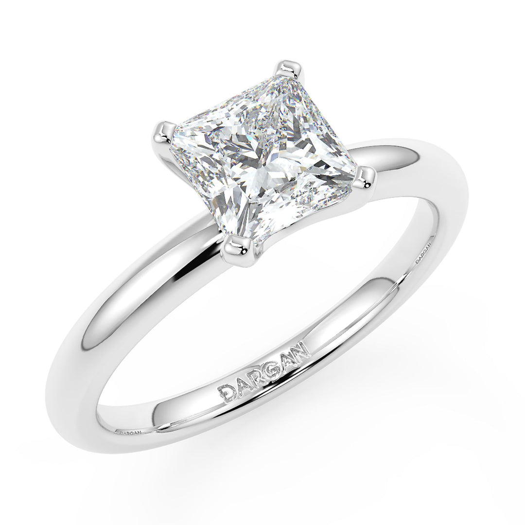 Princess-Cut Solitaire Diamond Ring