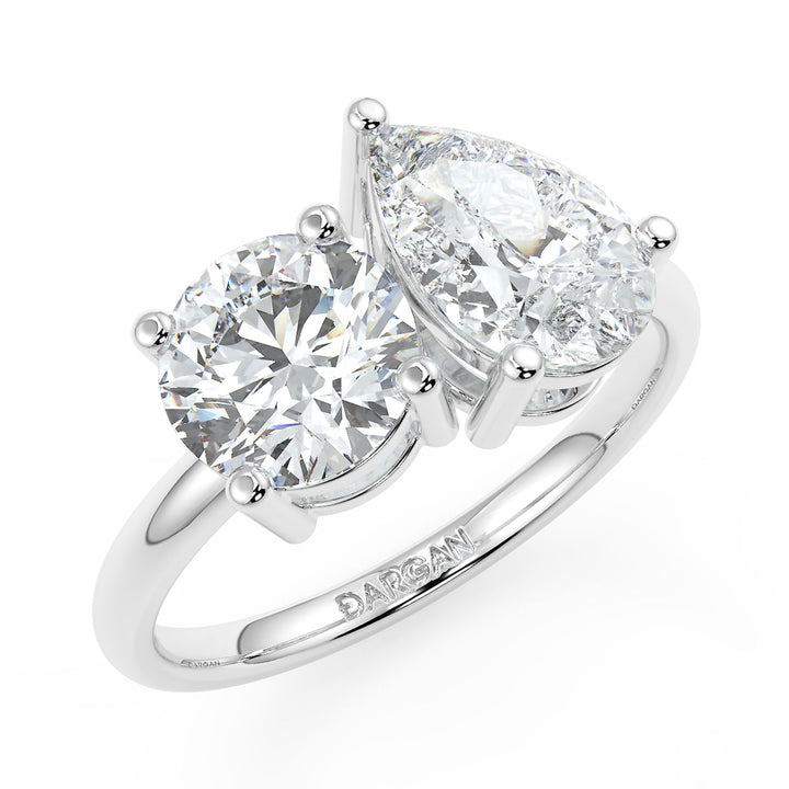 Round & Pear Diamond Ring