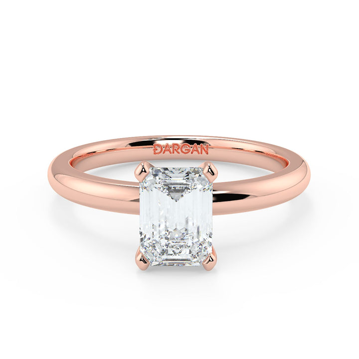 Emerald-Cut Solitaire Diamond Ring