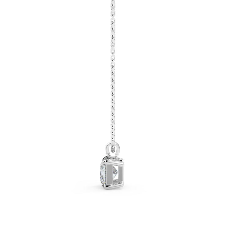 Princess Cut Diamond Pendant Necklace