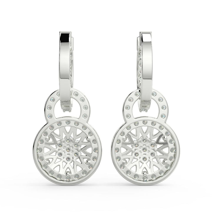 Medallion Lab-Grown Diamond Drop Earrings