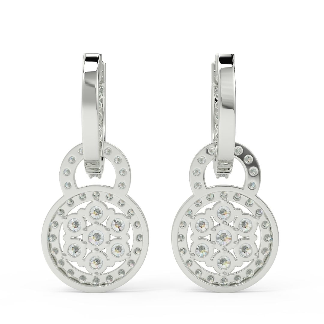 Cluster Lab-Grown Diamond Drop Earrings