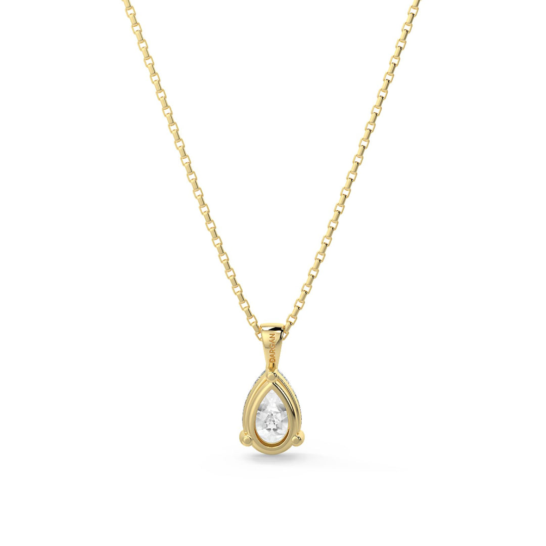 Pear Cut Diamond Pendant Necklace