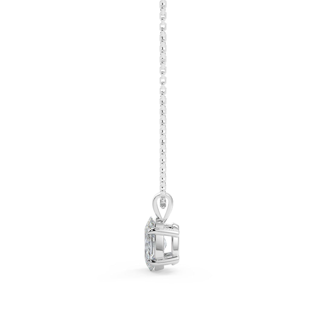 Oval Cut Diamond Pendant Necklace