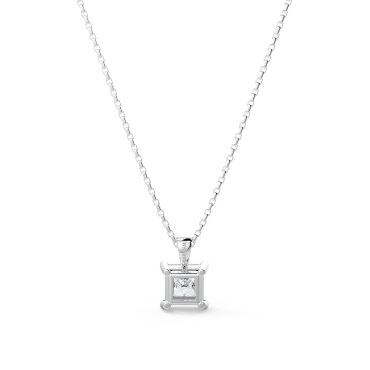 Princess Cut Diamond Pendant Necklace