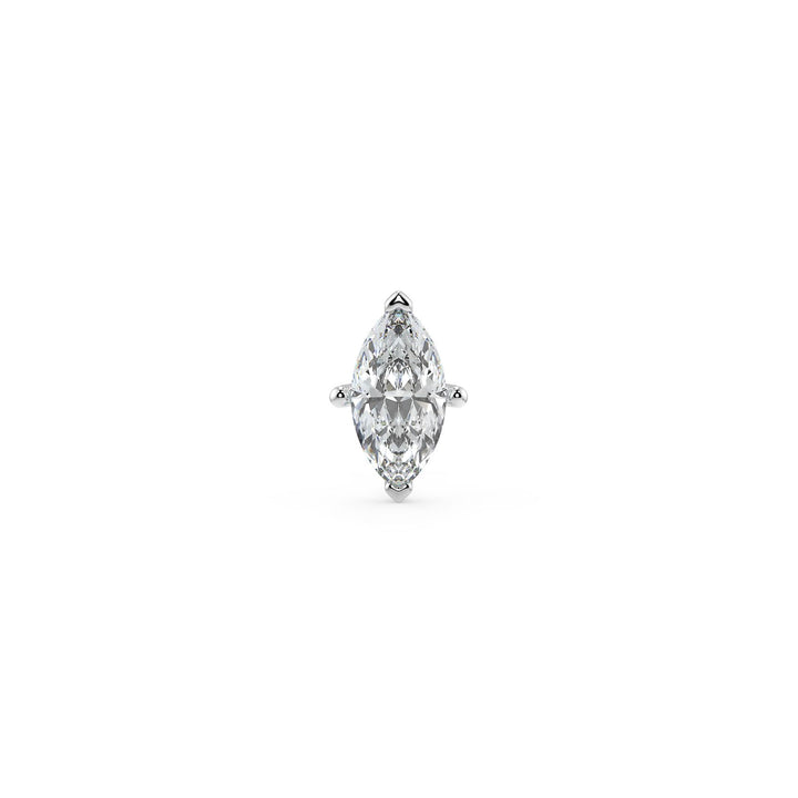 Marquise-Cut Diamond Stud Earrings