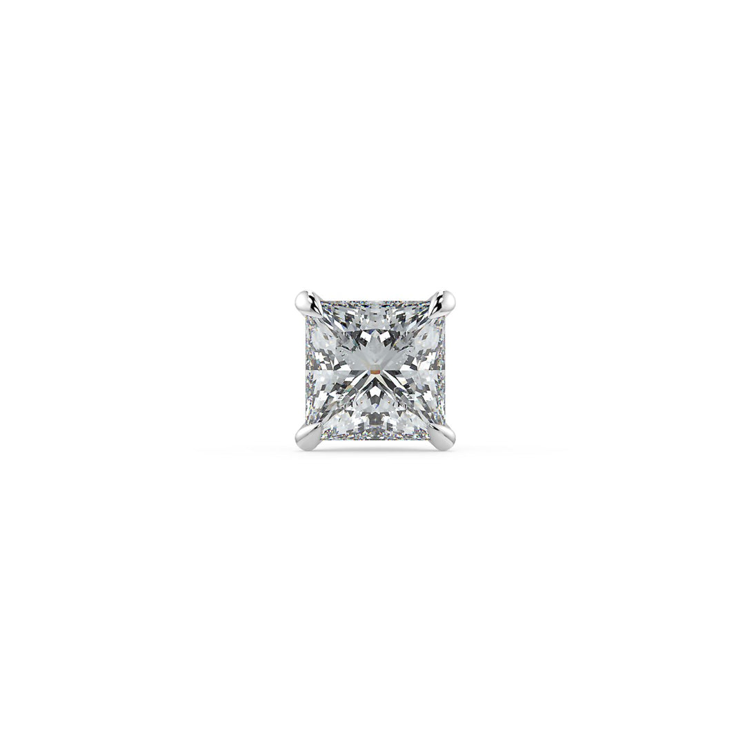 Princess-Cut Diamond Stud Earrings