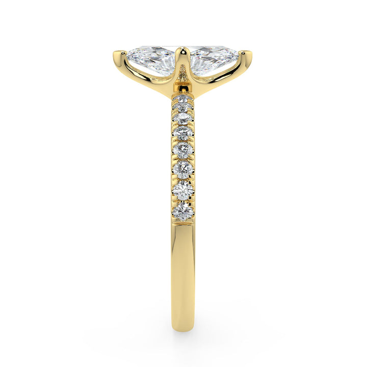 Marquise-Cut Solitaire Diamond Ring