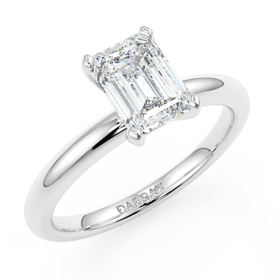 Emerald-Cut Solitaire Diamond Ring