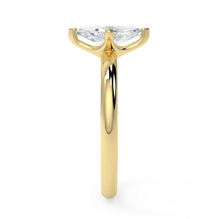 Marquise-Cut Solitaire Diamond Ring