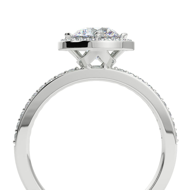 Halo Round Brilliant Cut Lab-Grown Diamond Ring