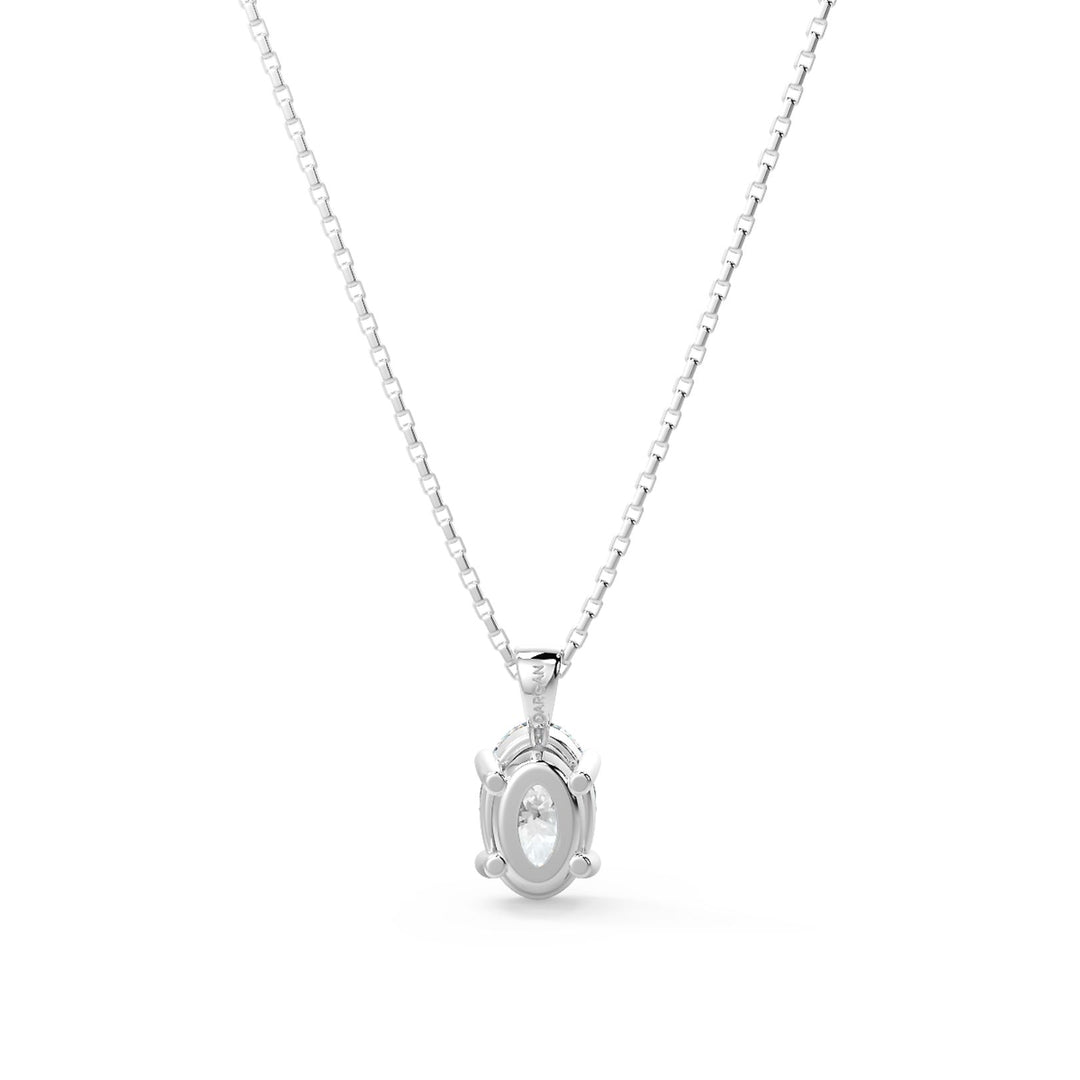 Oval Cut Diamond Pendant Necklace