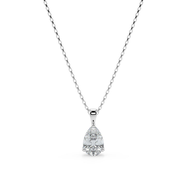 Pear Cut Diamond Pendant Necklace