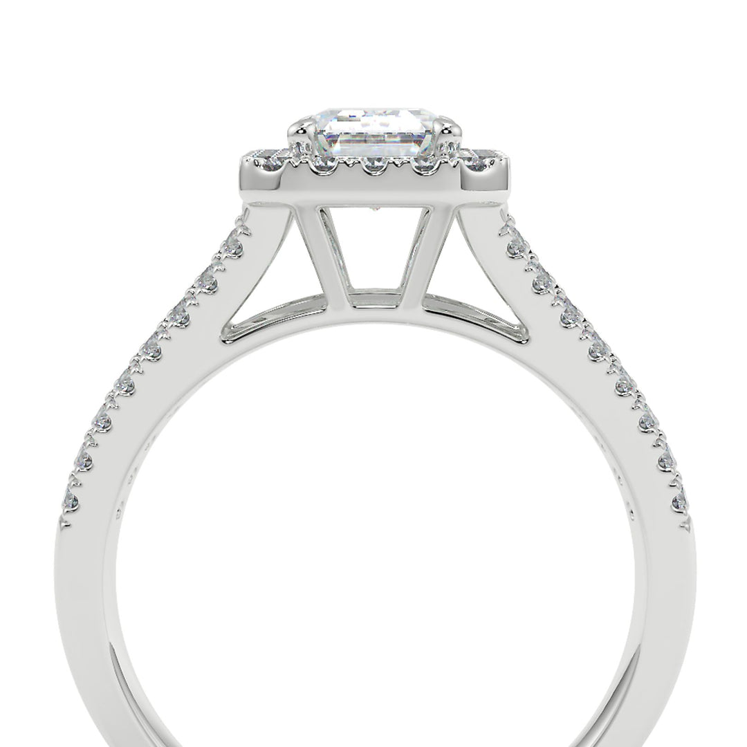 Emerald-Cut Lab-Grown Diamond Split-Shank Ring