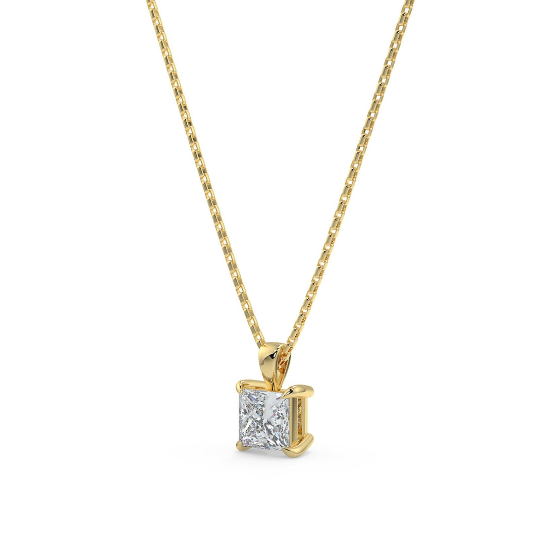 Princess Cut Diamond Pendant Necklace