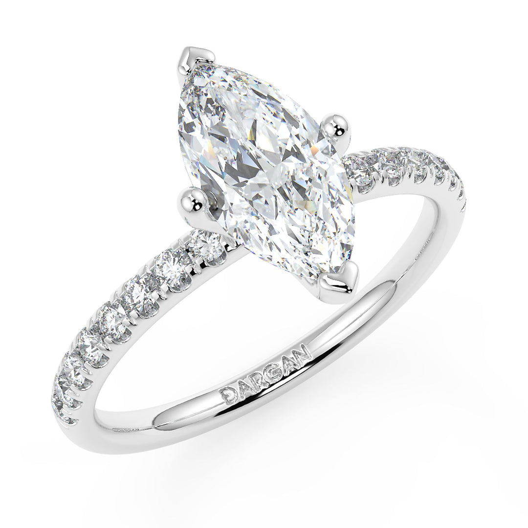 Marquise-Cut Solitaire Diamond Ring